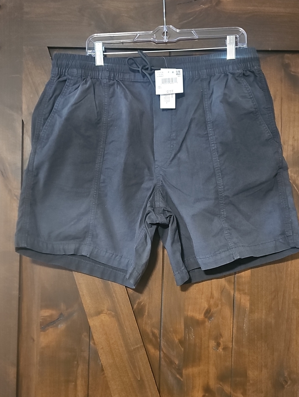 American Eagle Outfitters Men's Navy Elastic-Waist Drawstring Shorts